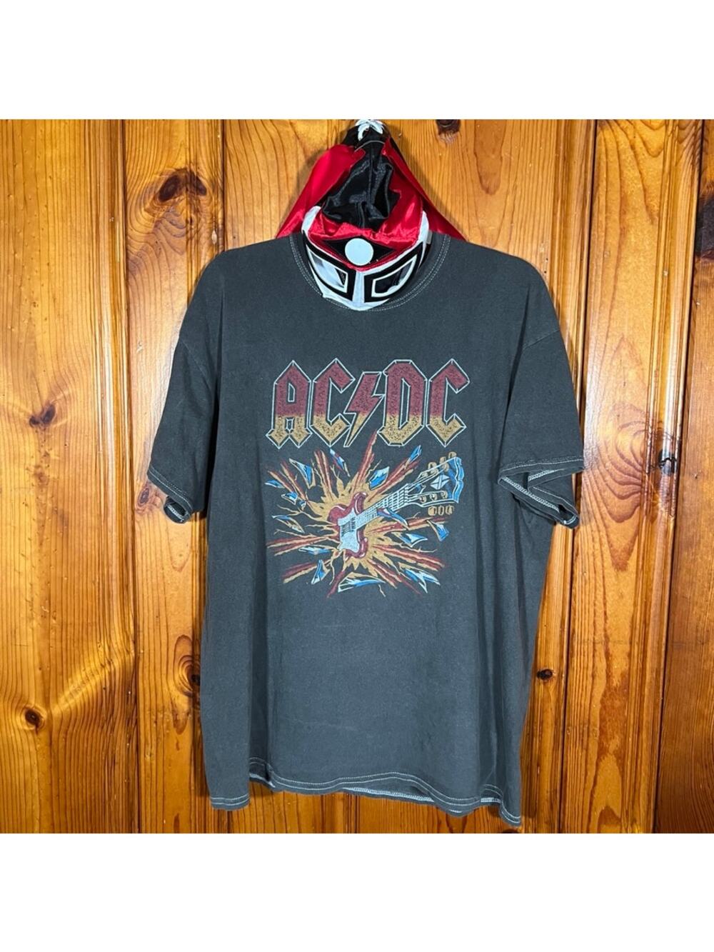 XL Y2K AC/DC T-Shirt faded Black
